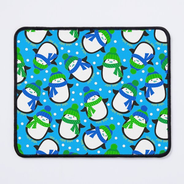 Item preview, Cute Contemporary Christmas Penguin Blue Pattern designed and sold by DEC02.