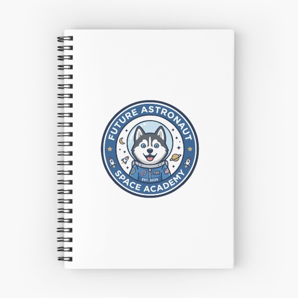Item preview, Future ASTRONAUT Cute Puppy Badge – Back to School Siberian Husky designed and sold by The Real Life Symphony.