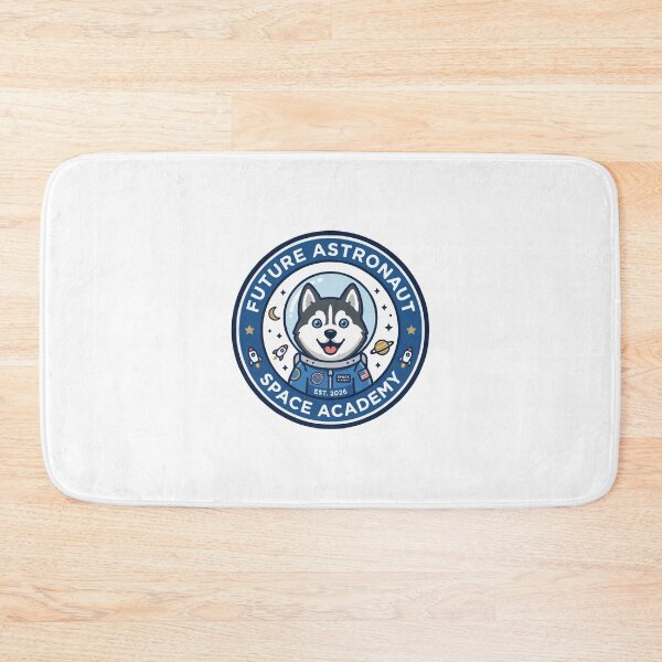 Item preview, Future ASTRONAUT Cute Puppy Badge – Back to School Siberian Husky designed and sold by The Real Life Symphony.