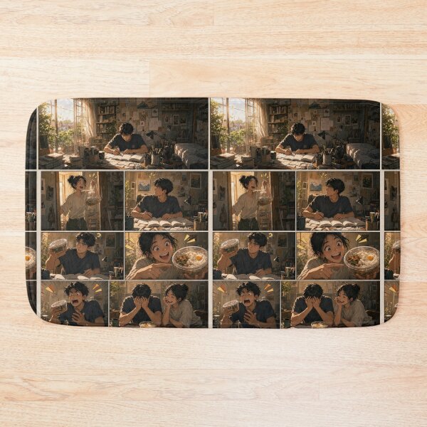 Item preview, Student Life Cozy Reading Room Comic Print designed and sold by Grafititee.