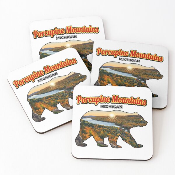 Item preview, Porcupine Mountains Michigan Bear Silhouette Vintage designed and sold by devonclemon.