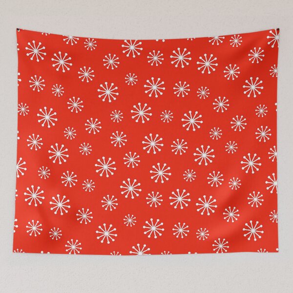 Item preview, Modern Contemporary Snowflakes Pattern On Christmas Holiday Red designed and sold by DEC02.