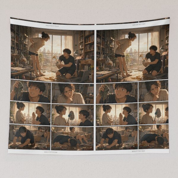Item preview, Student Life Cozy Reading Room Comic Print designed and sold by Grafititee.
