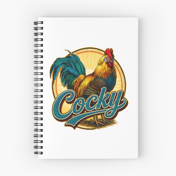 Item preview, Cocky Rooster Retro Emblem designed and sold by Candice Davis.
