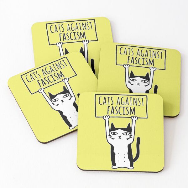 Item preview, Protest Cats Against Fascism Democats Antifa Meme designed and sold by PastelWingg.