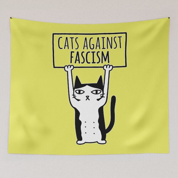 Item preview, Protest Cats Against Fascism Democats Antifa Meme designed and sold by PastelWingg.
