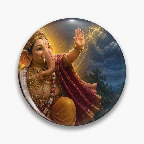 Item preview, The Curse of Vanity – Lord Ganesha Curses Chandra Deva | Hindu Mythology Art Print designed and sold by Homyar.