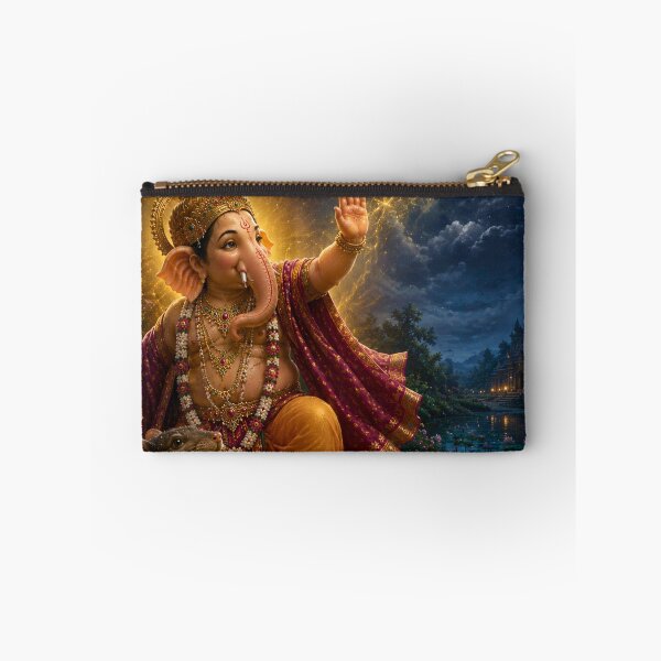 Item preview, The Curse of Vanity – Lord Ganesha Curses Chandra Deva | Hindu Mythology Art Print designed and sold by Homyar.