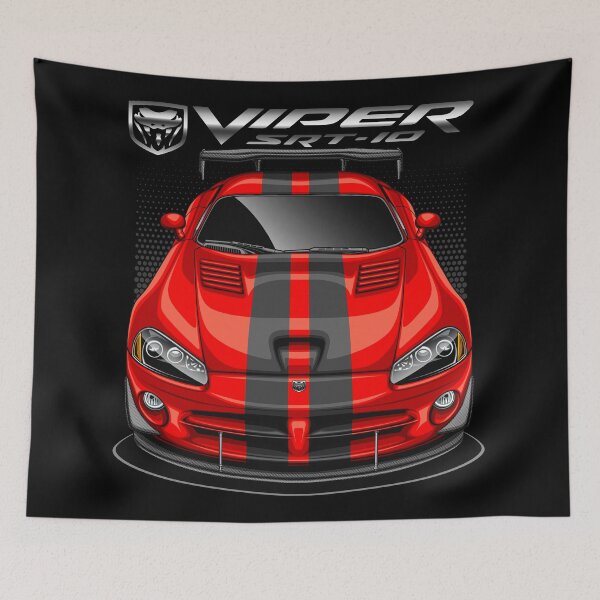 Item preview, Viper SRT 10 (Venom Rojo Franjas Negro) designed and sold by JioojiProject.
