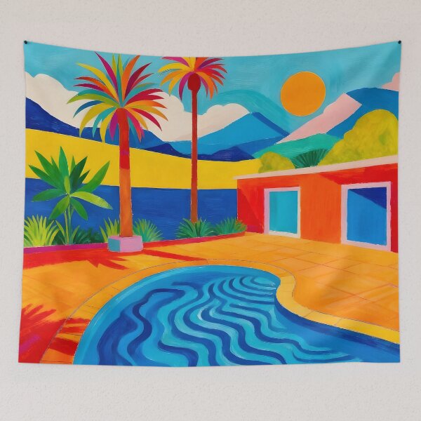 Item preview, Swimming Pool After David Hockney designed and sold by Vicky Brago-Mitchell®.