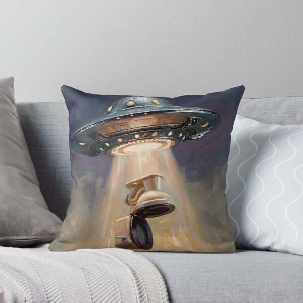 Item preview, Alien Abduction of the Toilet - Funny Sci-Fi Art designed and sold by MGNT777.