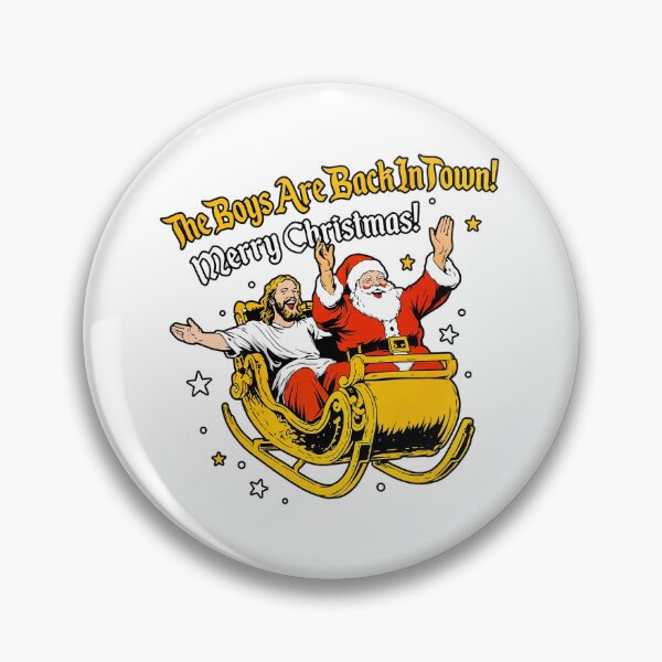 Item preview, Jesus And Santa Claus The Boys Are Back In A Town designed and sold by ILoveWeedLive.