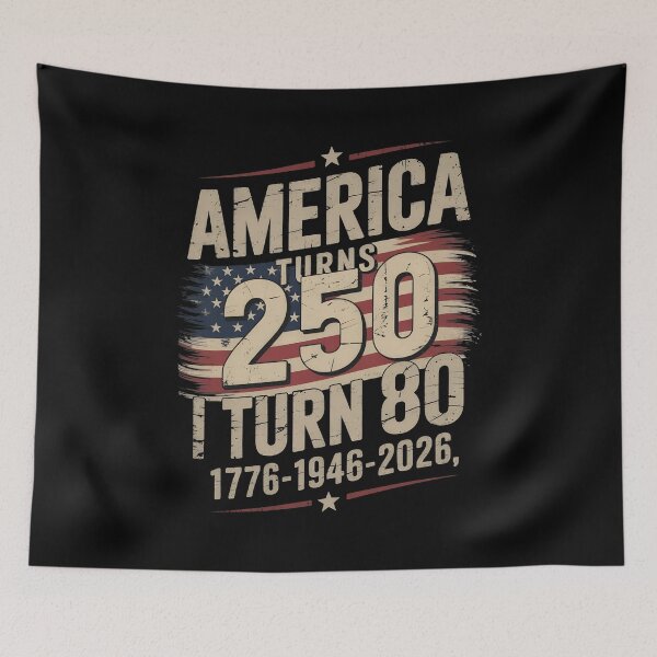 Item preview, America Turns 250 I Turn 80 designed and sold by WiktorWarta.