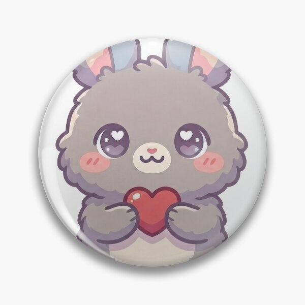 Item preview, Lovable Bunny Holding a Heart designed and sold by HoloHugDesigns.