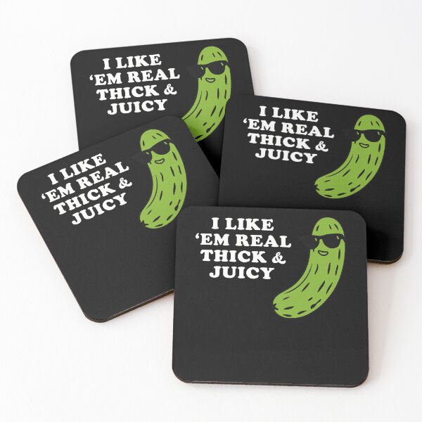 Item preview, I Like Em Real Thick and Juicy Funny Pickle Meme designed and sold by studio-ssaam.