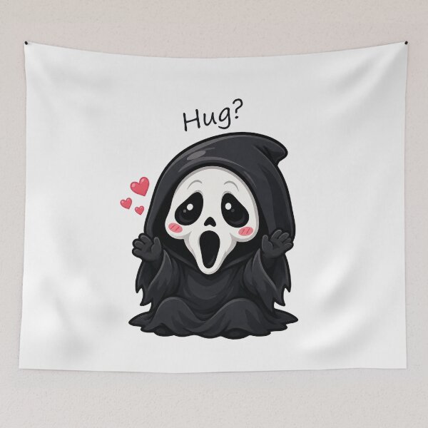 Item preview, Cute Ghostface asking for a Hug designed and sold by odkocreative.