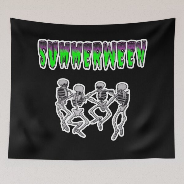 Item preview, Summerween Spooky Dancing Skeletons Retro Horror designed and sold by Dragonmotor Media.