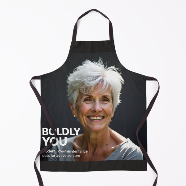 Item preview, White Pixie Undercut: Edgy Low-Maintenance Cuts for Active Seniors designed and sold by Creative-RE.