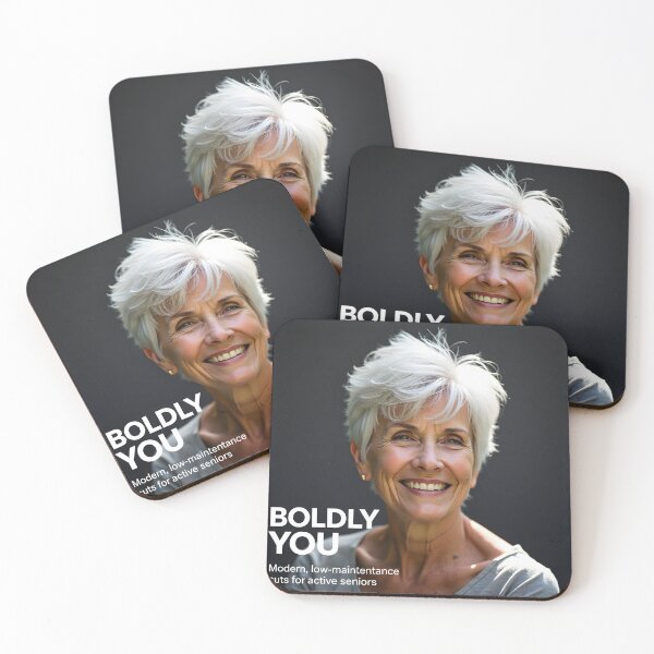 Item preview, White Pixie Undercut: Edgy Low-Maintenance Cuts for Active Seniors designed and sold by Creative-RE.
