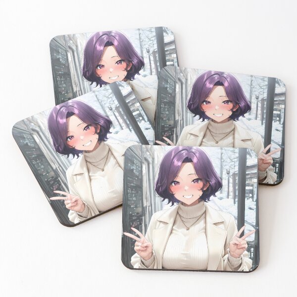 Item preview, Azusa Hamaoka Grand Blue Snowy Street Peace Pose designed and sold by SubtextandSass.