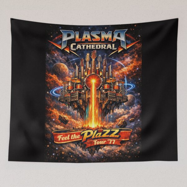 Item preview, Retro sci‑fi cosmic rock art   designed and sold by glenpap.