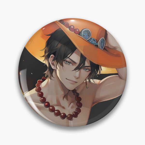 Item preview, Portgas D Ace One Piece Orange Hat Flame Smile designed and sold by SubtextandSass.