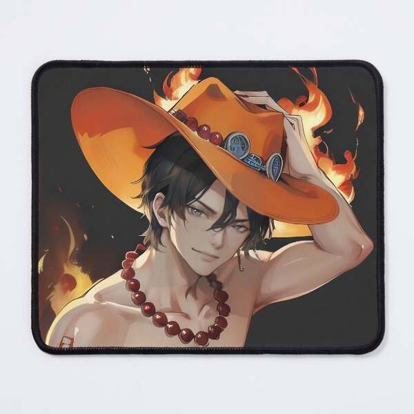 Item preview, Portgas D Ace One Piece Orange Hat Flame Smile designed and sold by SubtextandSass.