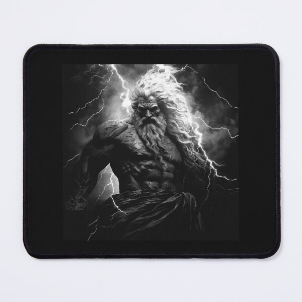 Item preview, Black and White Thunder God with Lightning designed and sold by inkoutninja.