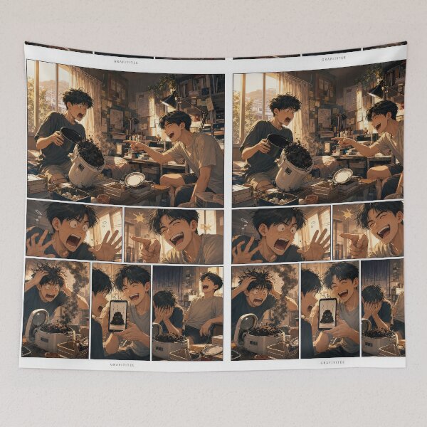 Item preview, Student Life Cozy Reading Room Comic Print designed and sold by Grafititee.