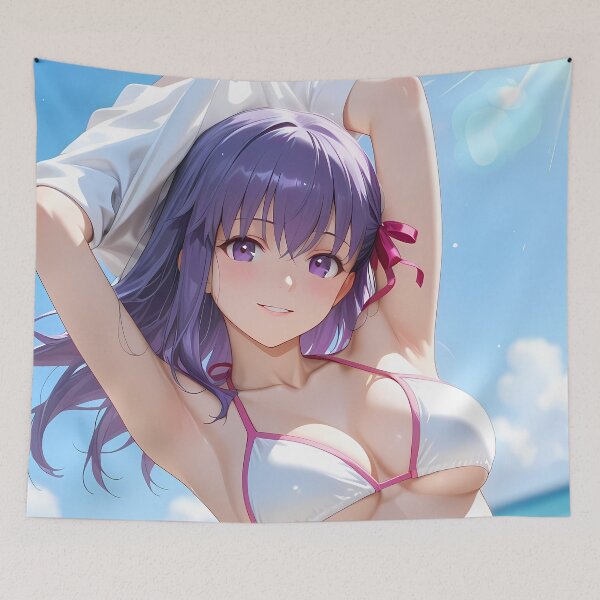 Item preview, Sakura Matou Fate Stay Night Beach Summer Sky Glow designed and sold by ManuelOpito.