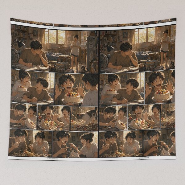 Item preview, Student Life Cozy Reading Room Comic Print designed and sold by Grafititee.
