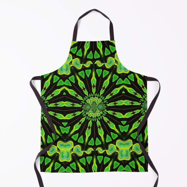 Item preview, Green and Black tribal kaleidoscope pattern designed and sold by jaynerushton.
