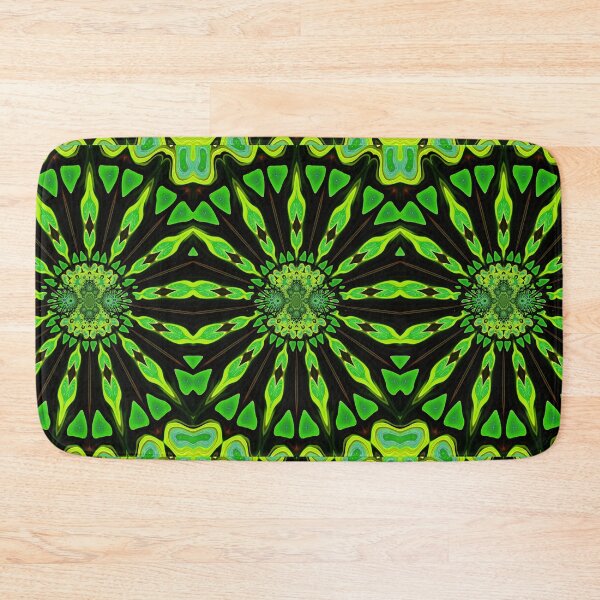 Item preview, Green and Black tribal kaleidoscope pattern designed and sold by jaynerushton.