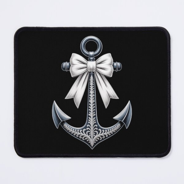 Item preview, White Lace Bow Tie Nautical Cruise Anchor Boat Cruiser Lover designed and sold by sailorjessiArt.