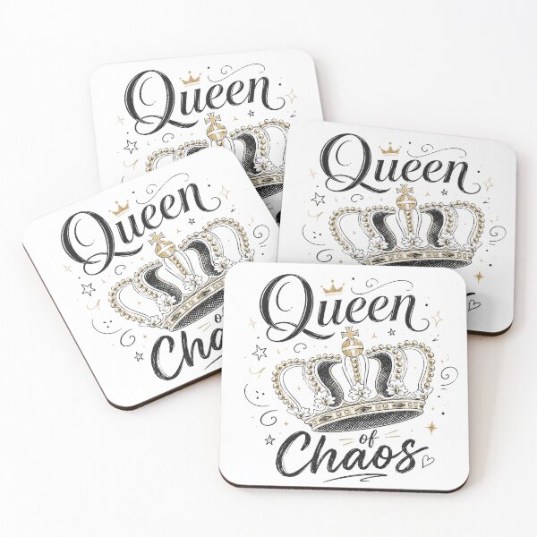 Item preview, Queen of Chaos Crown Typography Design designed and sold by Candice Davis.