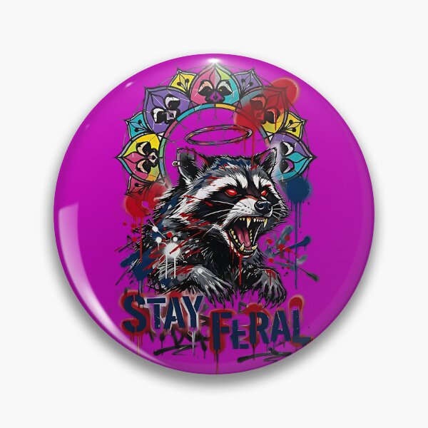 Item preview, Stay Feral Raccoon | Trash Panda Chaos designed and sold by IronDissident.