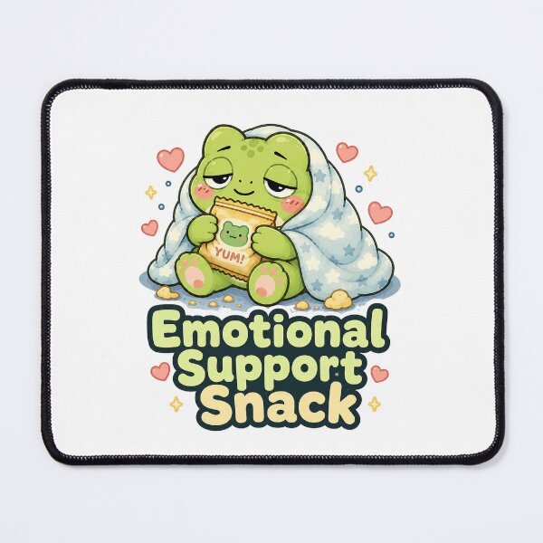 Item preview, Emotional Support Snack Frog Sticker – Cute Snack Frog designed and sold by InkWanderStudio.