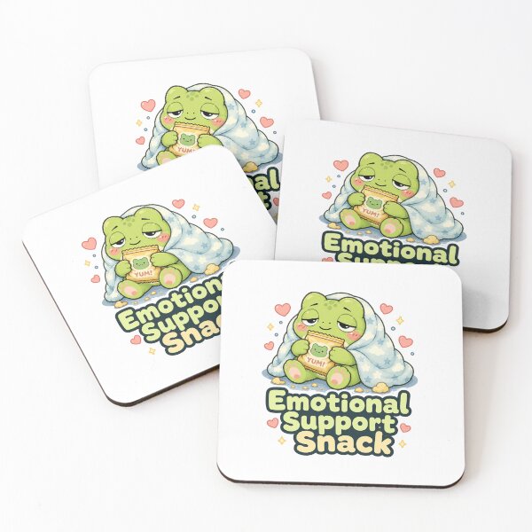 Item preview, Emotional Support Snack Frog Sticker – Cute Snack Frog designed and sold by InkWanderStudio.