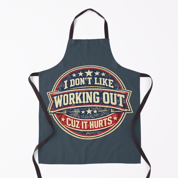Item preview, I Don't Like Working Out Cuz It Hurts, Vintage Sports Badge designed and sold by graphic-genie.