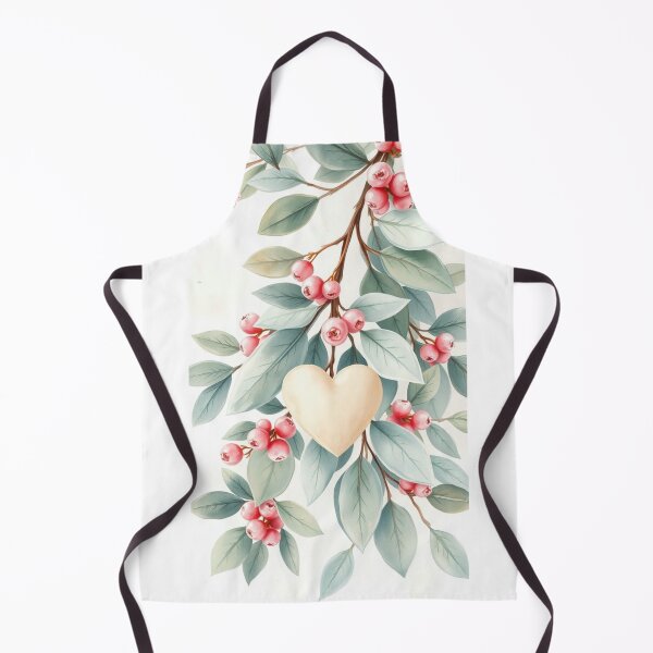 Item preview, Watercolor Heart with Pastel Berries and Leaves designed and sold by Vida e Arte.