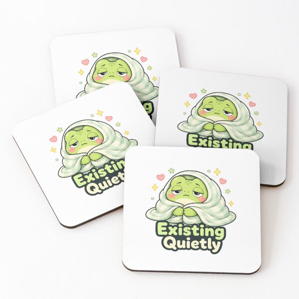 Item preview, Existing Quietly Frog Sticker – Cute Introvert Frog designed and sold by InkWanderStudio.
