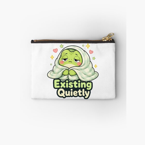 Item preview, Existing Quietly Frog Sticker – Cute Introvert Frog designed and sold by InkWanderStudio.