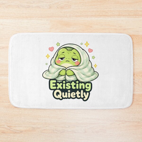 Item preview, Existing Quietly Frog Sticker – Cute Introvert Frog designed and sold by InkWanderStudio.