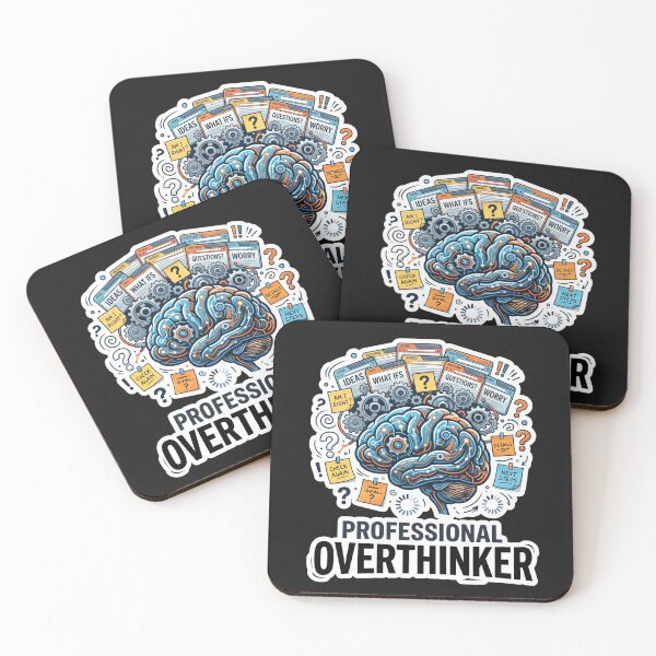 Item preview, Professional Overthinker Funny Office Humor Design designed and sold by Pixel Analytics.