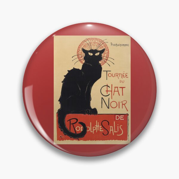 Item preview, Vintage black cat art nouveau French illustration designed and sold by glenpap.