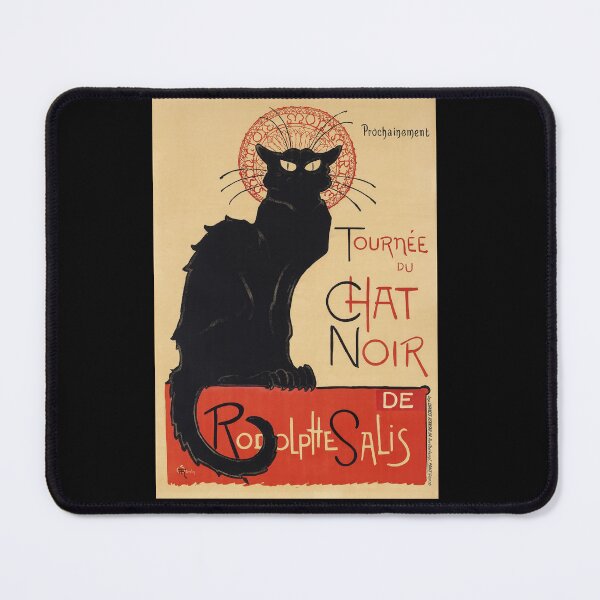 Item preview, Vintage black cat art nouveau French illustration designed and sold by glenpap.