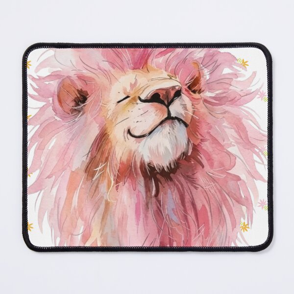 Item preview, Pink Lion Watercolor – Soft Strength & Wild Grace designed and sold by UUniqueIImprint.