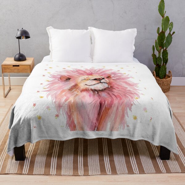 Item preview, Pink Lion Watercolor – Soft Strength & Wild Grace designed and sold by UUniqueIImprint.