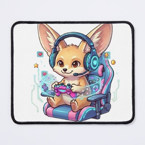 Item preview, Pro Gamer Fennec Fox - Ultimate Gaming Setup Aesthetic designed and sold by printozaShop.