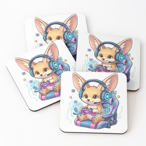 Item preview, Pro Gamer Fennec Fox - Ultimate Gaming Setup Aesthetic designed and sold by printozaShop.